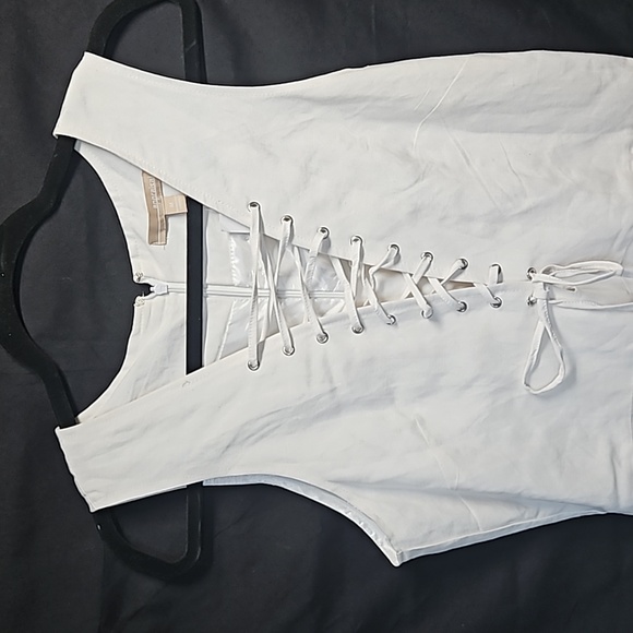 Appraisal White Lace-Up Sleeveless Jumpsuit Sz M - Picture 2 of 11